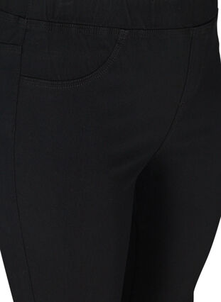 Close-fitting cropped trousers, Black, Packshot image number 2