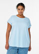 Short-sleeved t-shirt in a cotton blend, Light Blue, Model image number 0