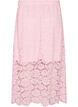 Lace midi skirt with an elasticated waist, Rose, Packshot image number 1