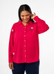 Solid coloured shirt with pearls, Red, Model image number 0