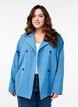 Short trench coat with pockets, Blue, Model image number 0