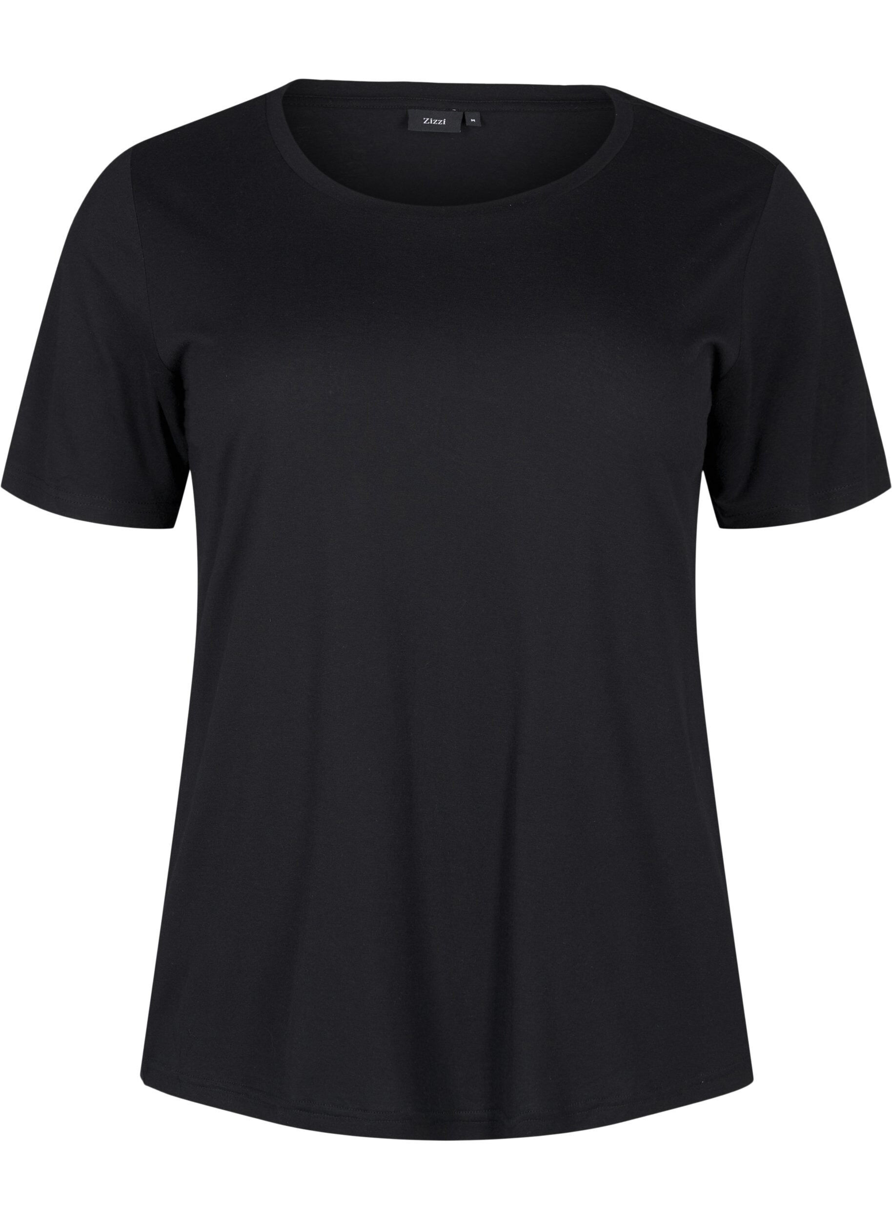 Zizzifashion T-shirt in wool and viscose, Black, Packshot image number 0