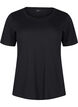T-shirt in wool and viscose, Black, Packshot image number 0