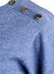 Knit blouse with button detail, Blue, Packshot image number 3
