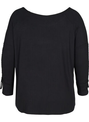 Viscose gym blouse, Black, Packshot image number 1