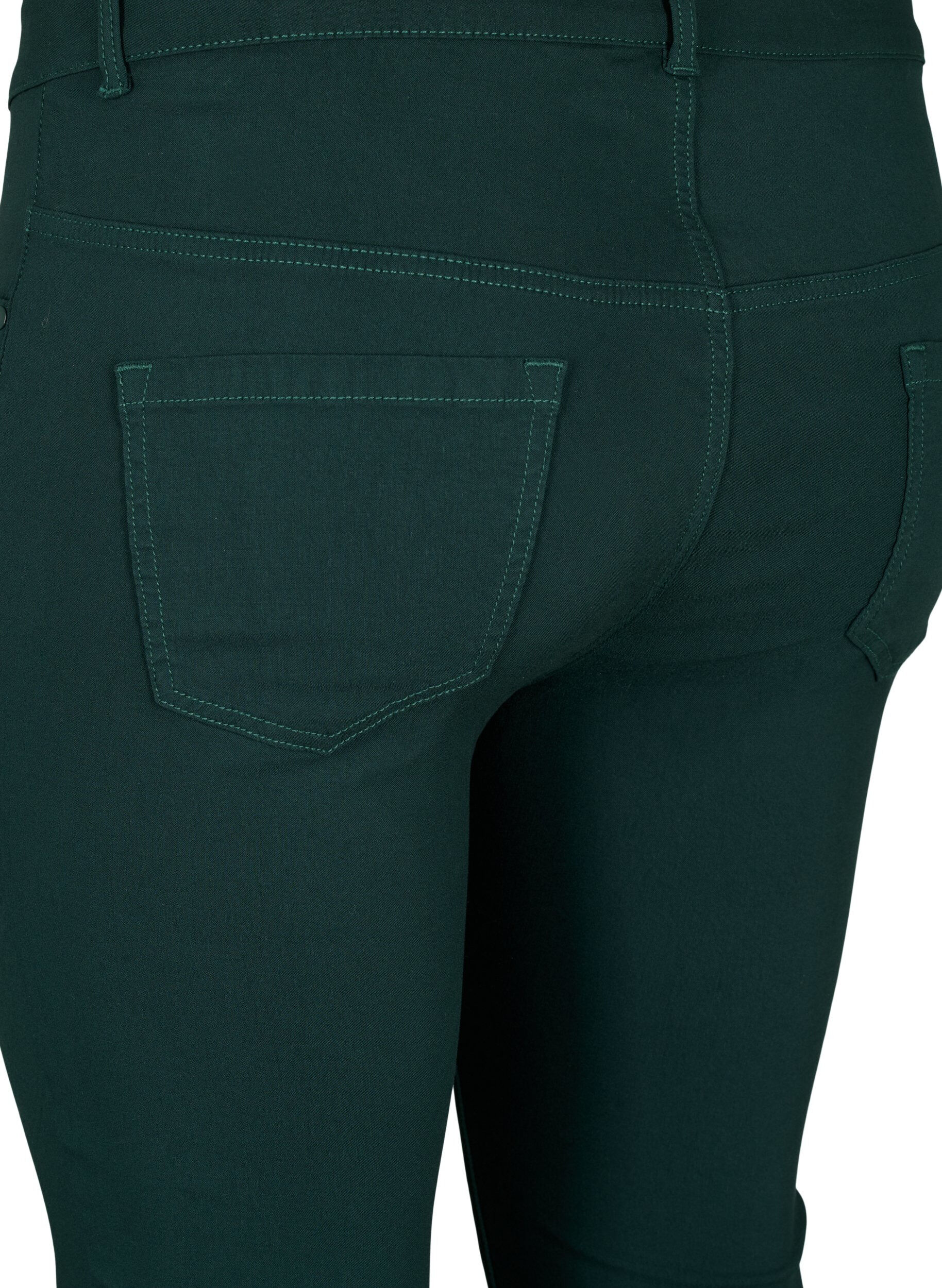 Zizzifashion Slim fit trousers with pockets, Green, Packshot image number 3