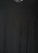 Viscose nightgown with lace and slits, Black, Packshot image number 2