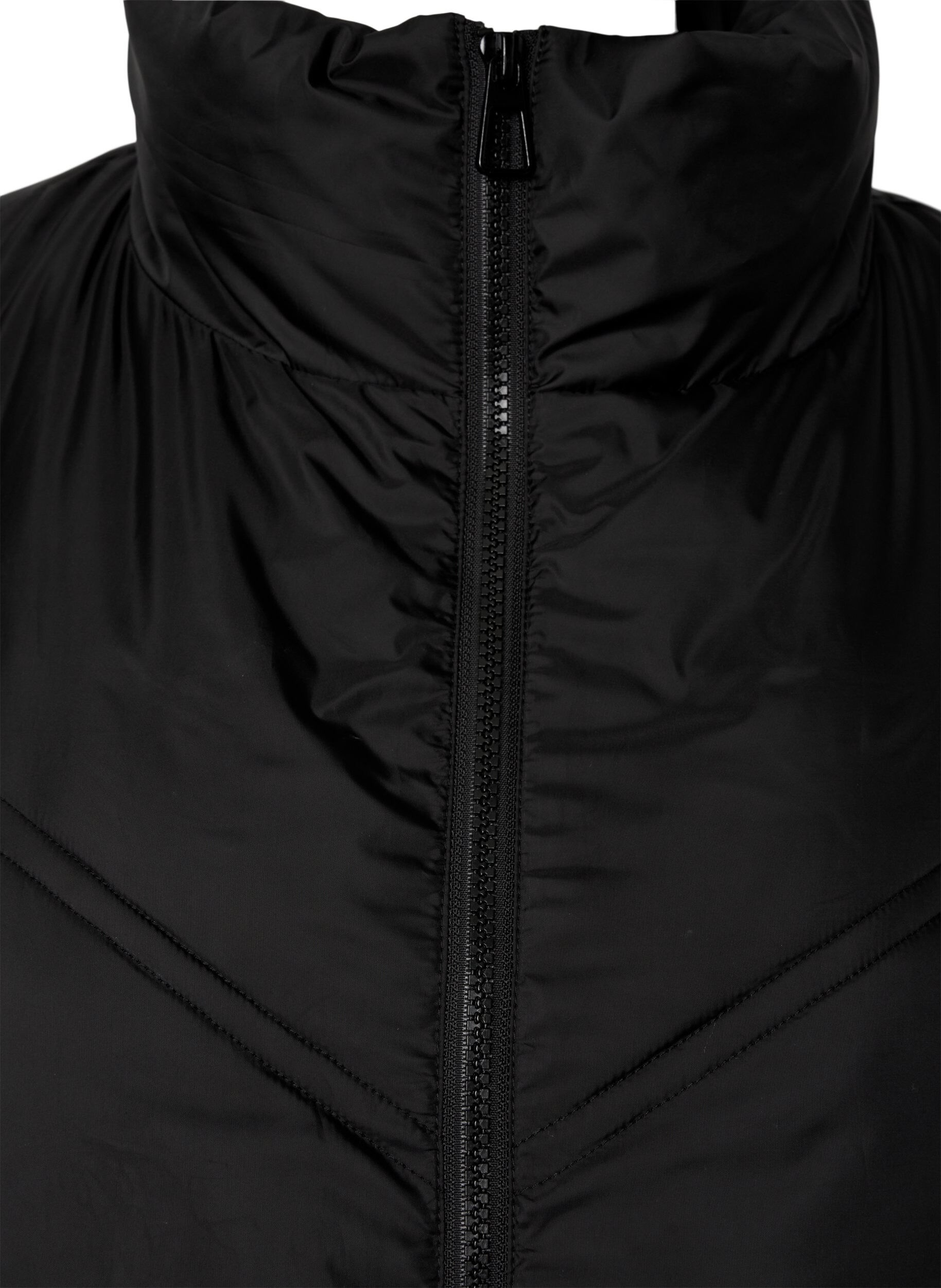 Zizzifashion Long puffer winter jacket, Black, Packshot image number 2