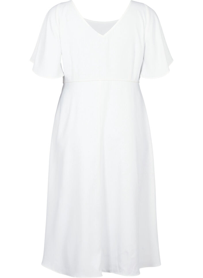 Party dress with empire cut, Bright White, Packshot image number 1