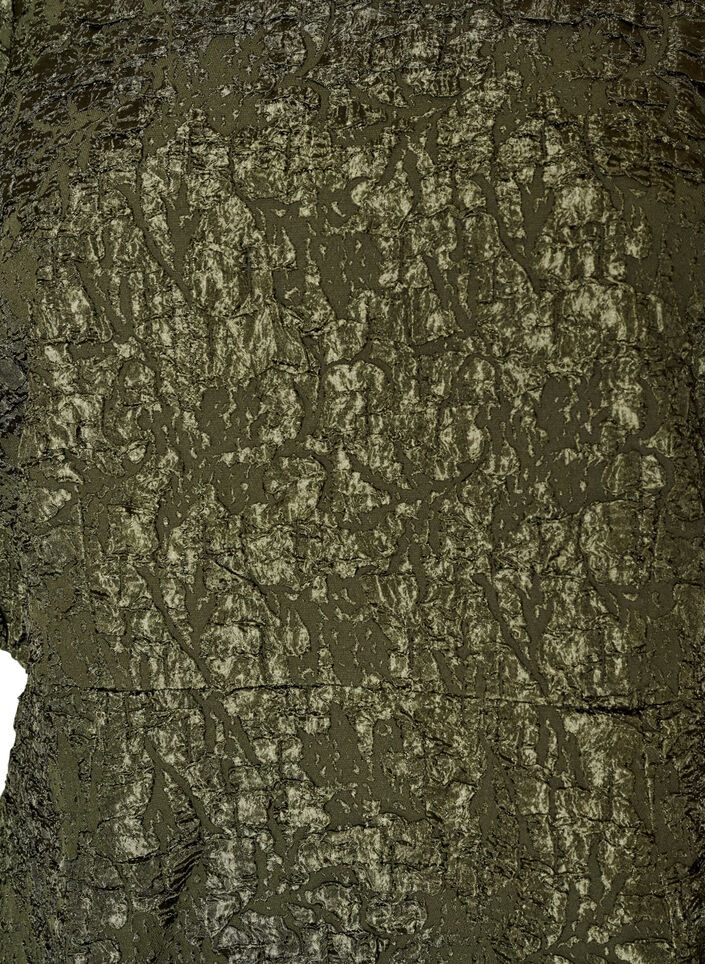 Jacquard dress with puff sleeves and A-line, Green, Packshot image number 2
