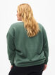 Sweatshirt with terry text, Green, Model image number 2