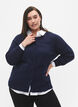 Viscose knit cardigan with buttons, Navy Blazer, Model image number 0