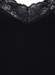Viscose top with lace details, Black, Packshot image number 2
