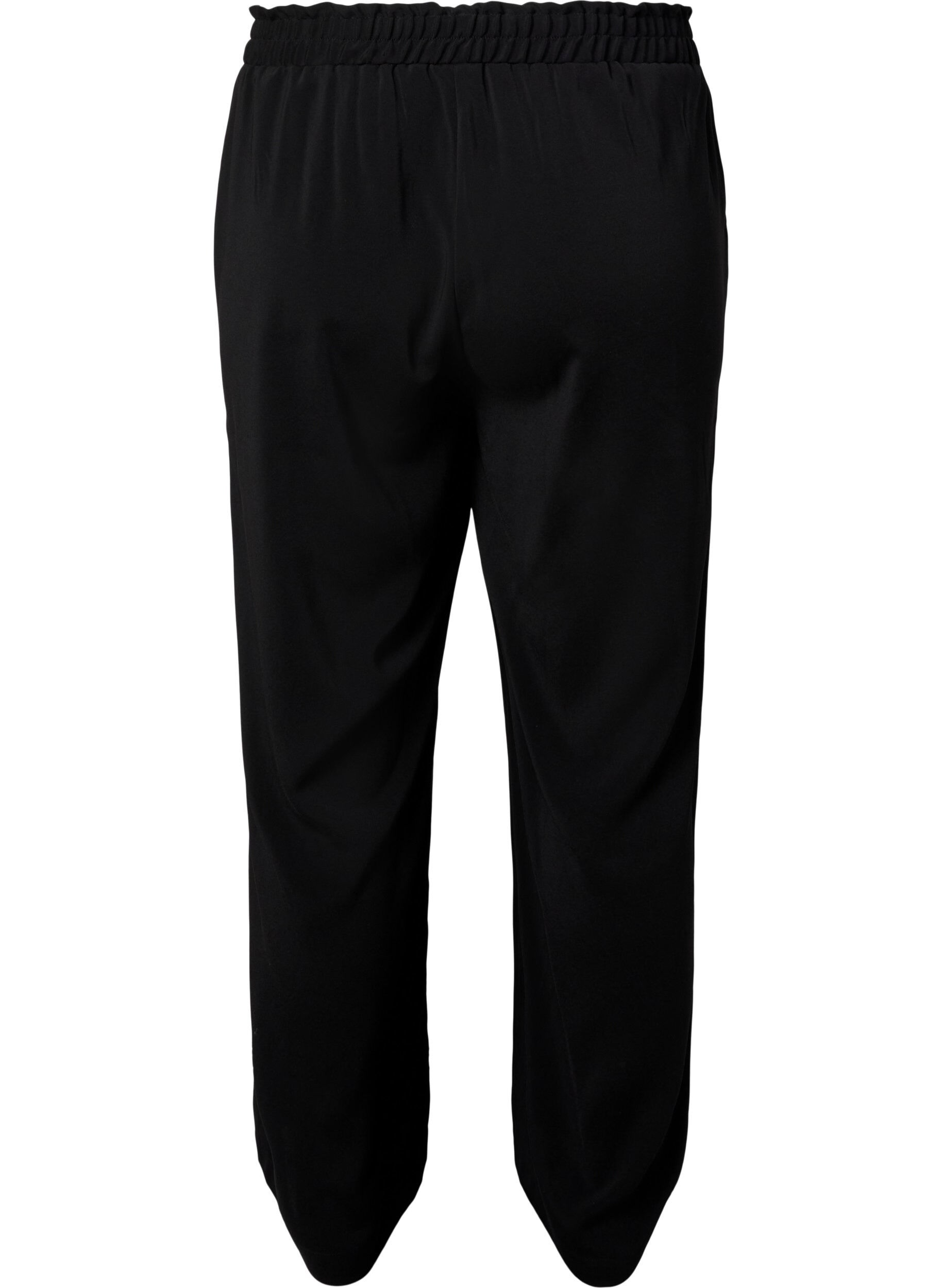 Zizzifashion Flared trousers with pockets, Black, Packshot image number 1