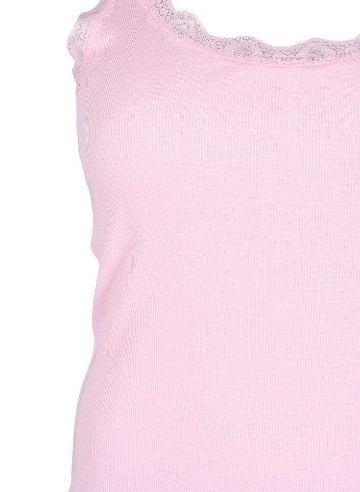 Top with lace trim, Pink, Packshot image number 2