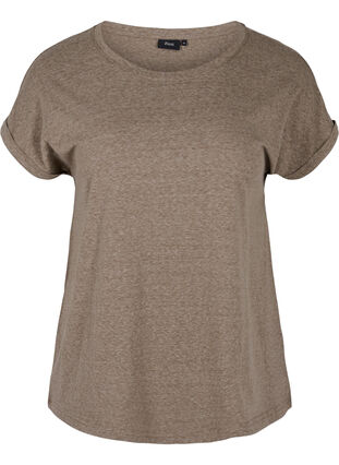 Marled cotton t-shirt, Falcon Melange, Packshot image number 0