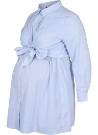 Cotton maternity shirt dress