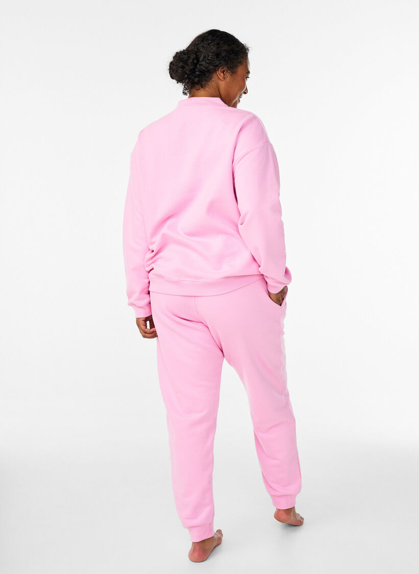 High-waisted joggers, Pink, Model image number 1