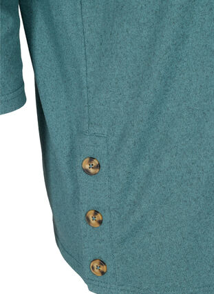 Blouse with 3/4 length sleeves and buttons, North Atlantic Mel., Packshot image number 3