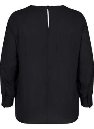 Blouse with long sleeves, Black, Packshot image number 1