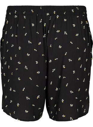 Viscose shorts with print and pockets, Black AOP, Packshot image number 1