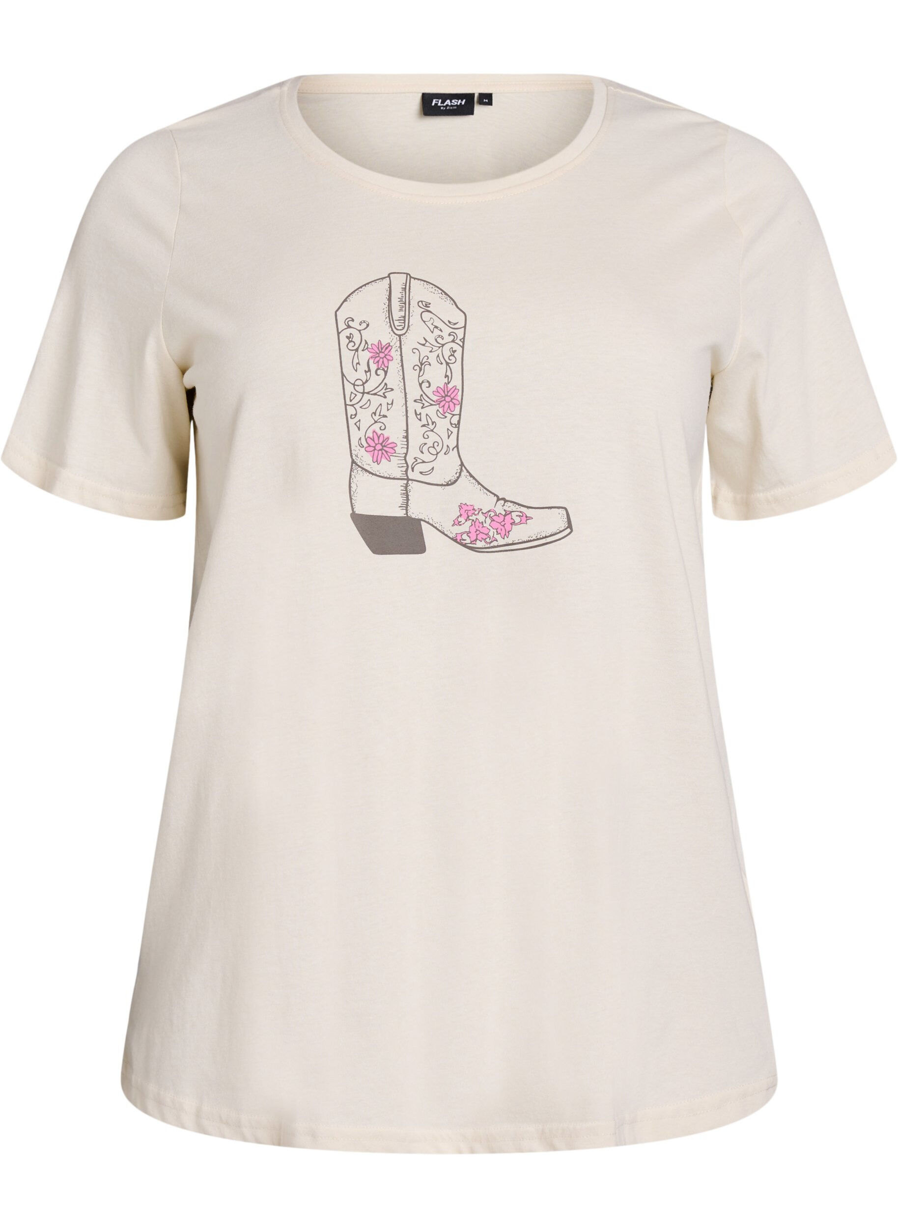 ZizzifashionT-shirt with motif, Vanilla, Packshot image number 0
