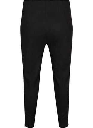 Leggings with texture and a zip, Black, Packshot image number 1