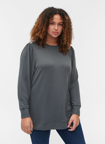 Long-sleeved blouse with shoulder detail, Urban Chic, Model image number 0