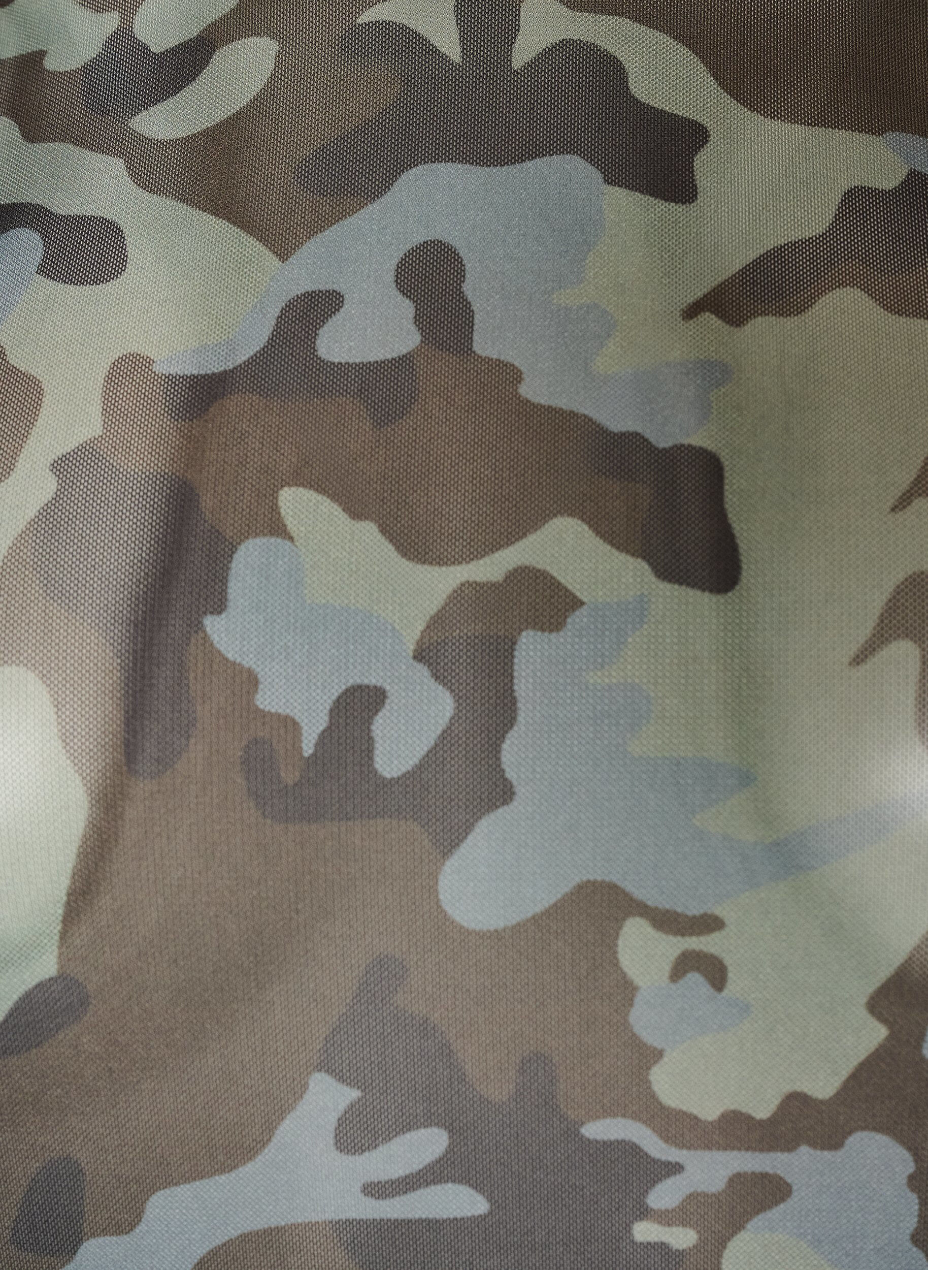 ZizzifashionMesh blouse with print, Green, Packshot image number 2