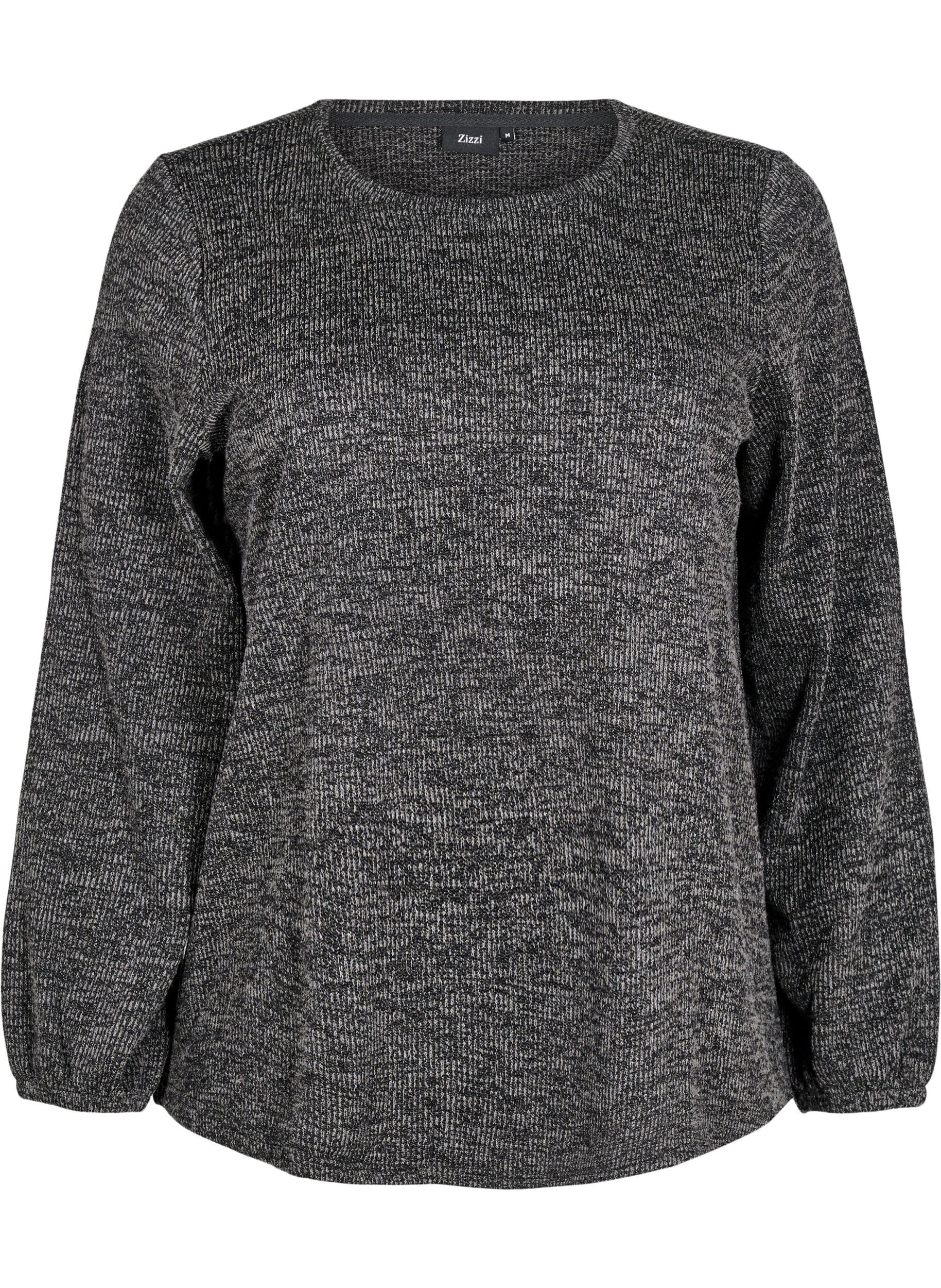 Zizzifashion FLASH - Jersey blouse with long sleeves, Grey, Packshot image number 0