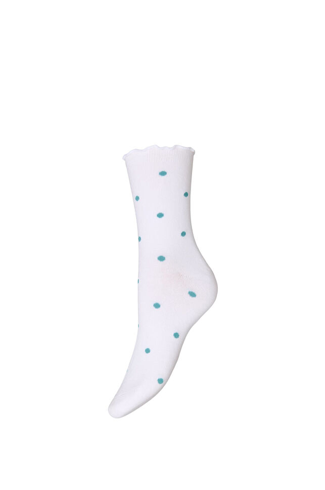 Cotton socks with patterns, White, Packshot image number 0