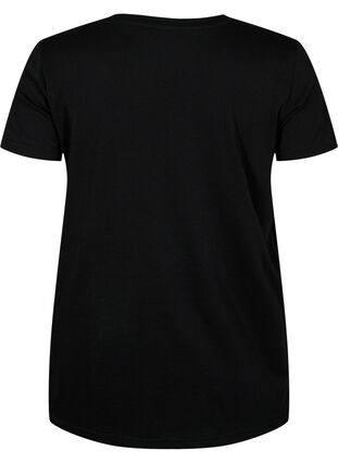 Sports t-shirt with print, Black w. Mind/Body, Packshot image number 1