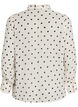 Viscose blouse with a ruffle collar, White, Packshot image number 1
