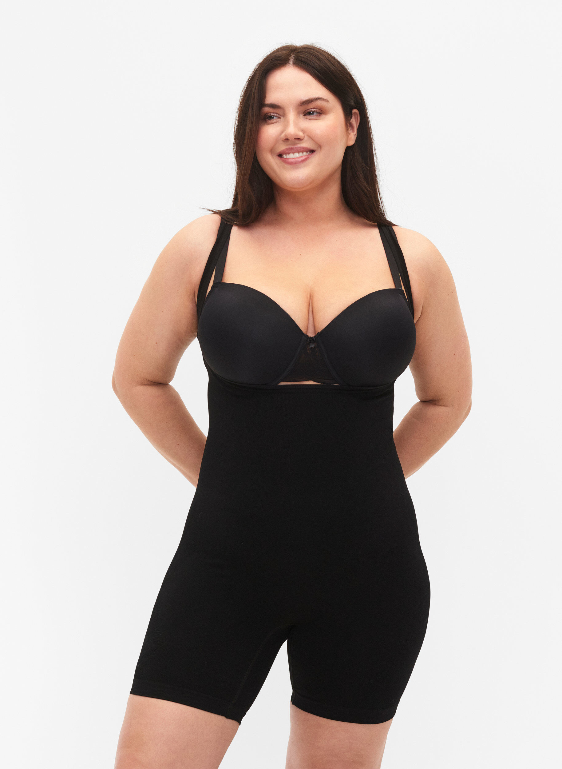 Zizzifashion Shapewear suit, Black, Model image number 0