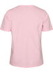 Organic cotton T-shirt with front print, Pink, Packshot image number 1