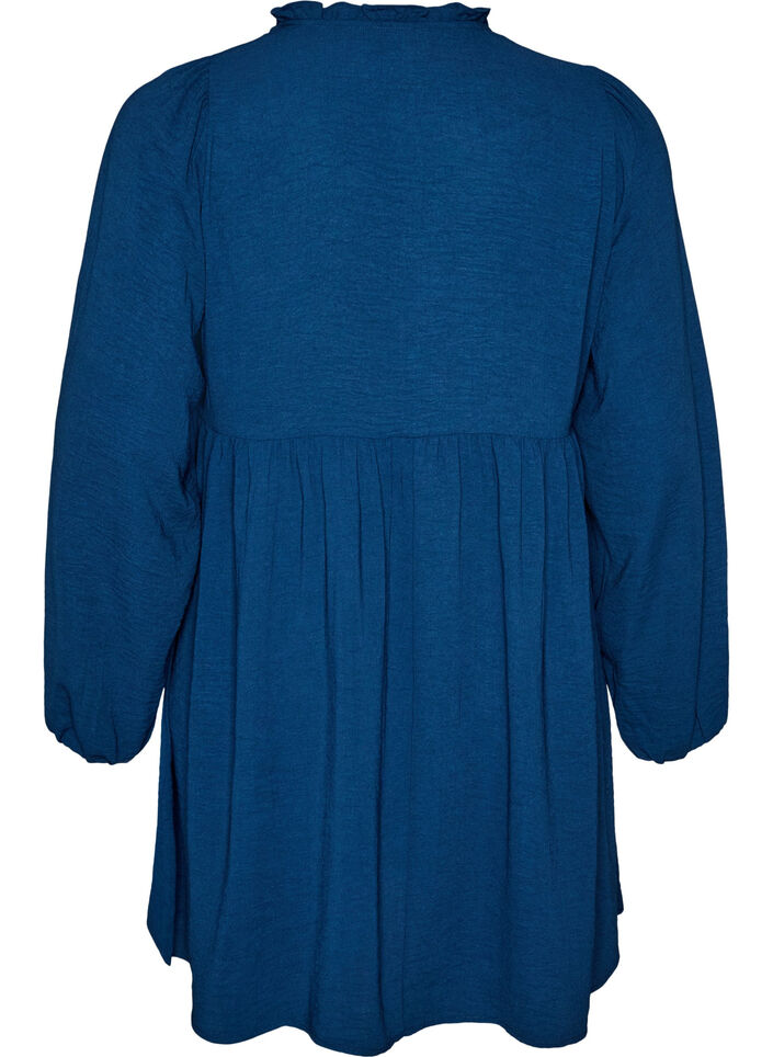 A-line dress with an empire line, Blue, Packshot image number 1