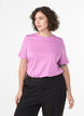 Basic cotton T-shirt with round neck, Purple, Model image number 0