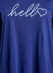 Long-sleeved nightgown in organic cotton, Blue, Packshot image number 2