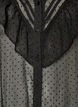 Midi dress in a lightweight, sheer fabric with dots and ruffles, Black, Packshot image number 2