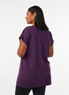 Long workout T-shirt, Purple, Model image number 2