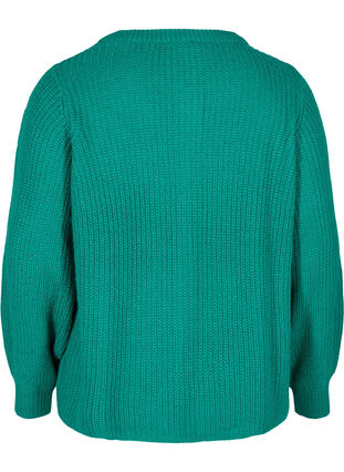 Short rib-knit cardigan with button fastening, Parasailing, Packshot image number 1