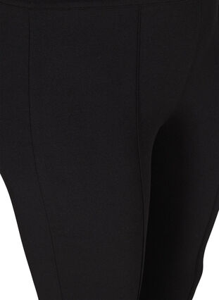Stretchy leggings with a zip, Black, Packshot image number 2