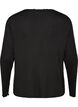 Viscose night top with long sleeves, Black, Packshot image number 1