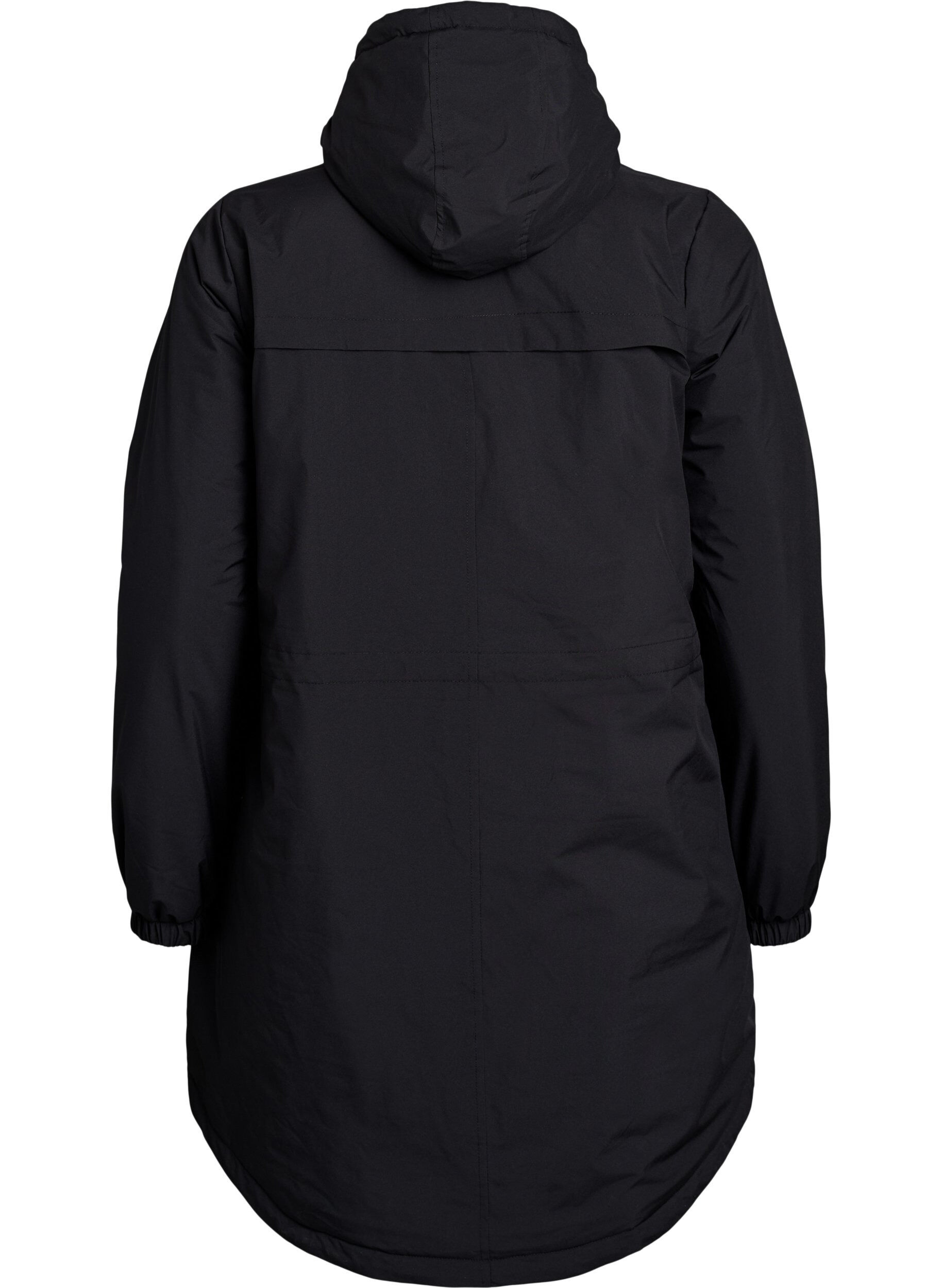 Zizzifashion Lightweight padded parka with a hood, Black, Packshot image number 1
