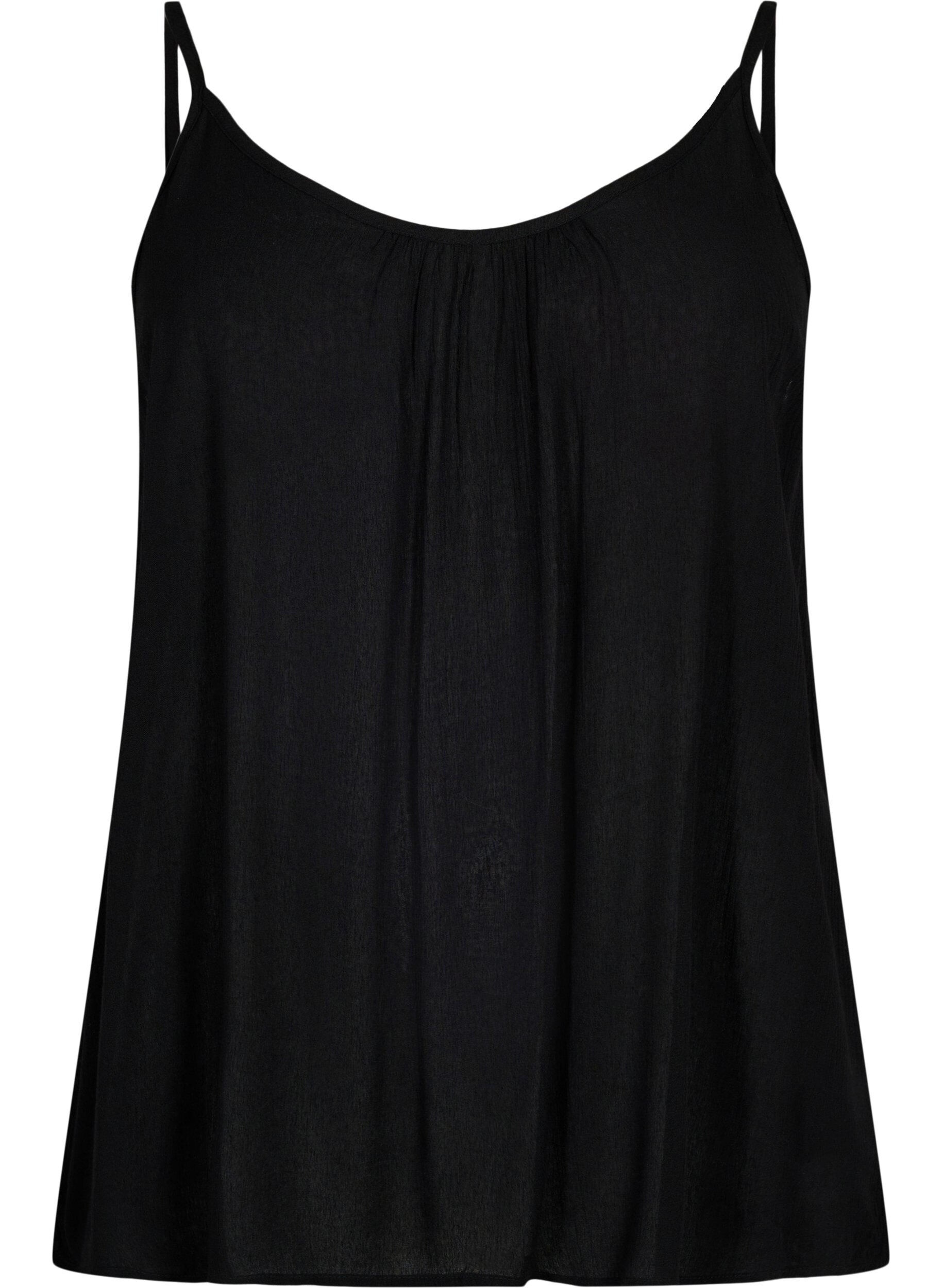 Zizzifashion Strap top in viscose, Black, Packshot image number 0