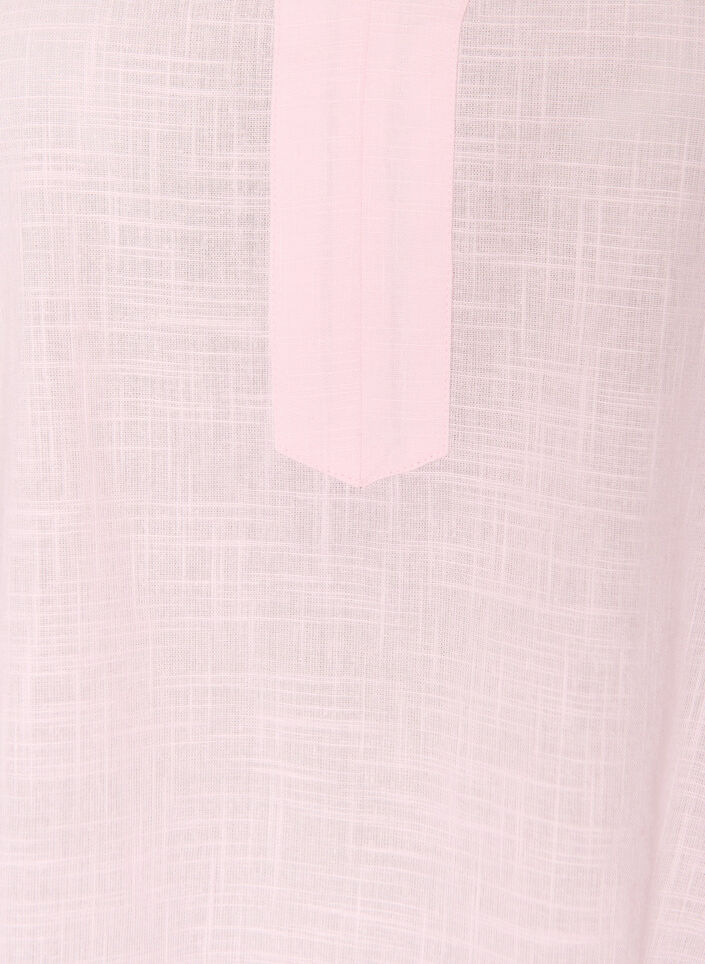 Cotton tunic with a V-neck, Rose, Packshot image number 2