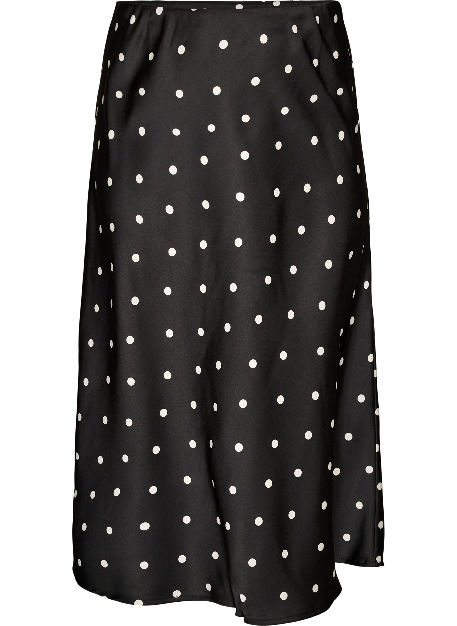 Satin midi skirt