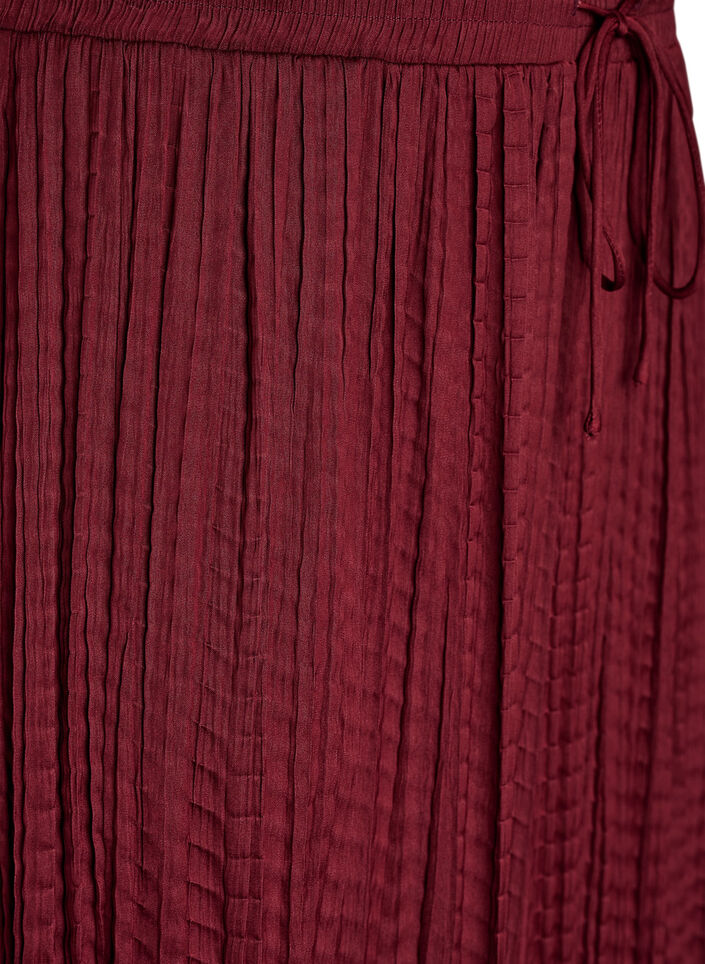 Balloon trousers with texture and an elasticated waist, Red, Packshot image number 2