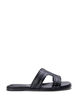 Flat sandals with studs, Black, Packshot image number 0