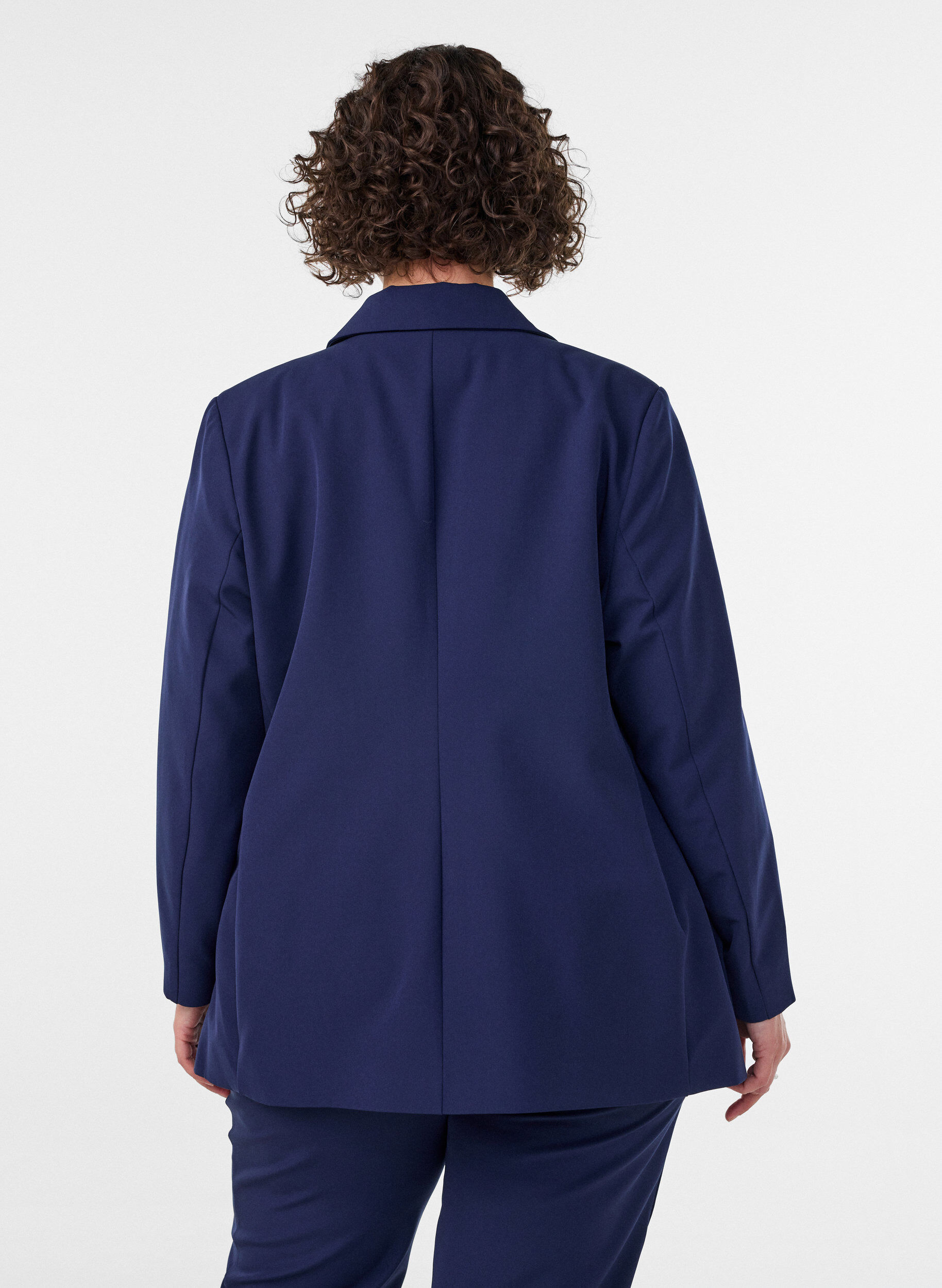 ZizzifashionClassic blazer with button fastening, Blue, Model image number 2